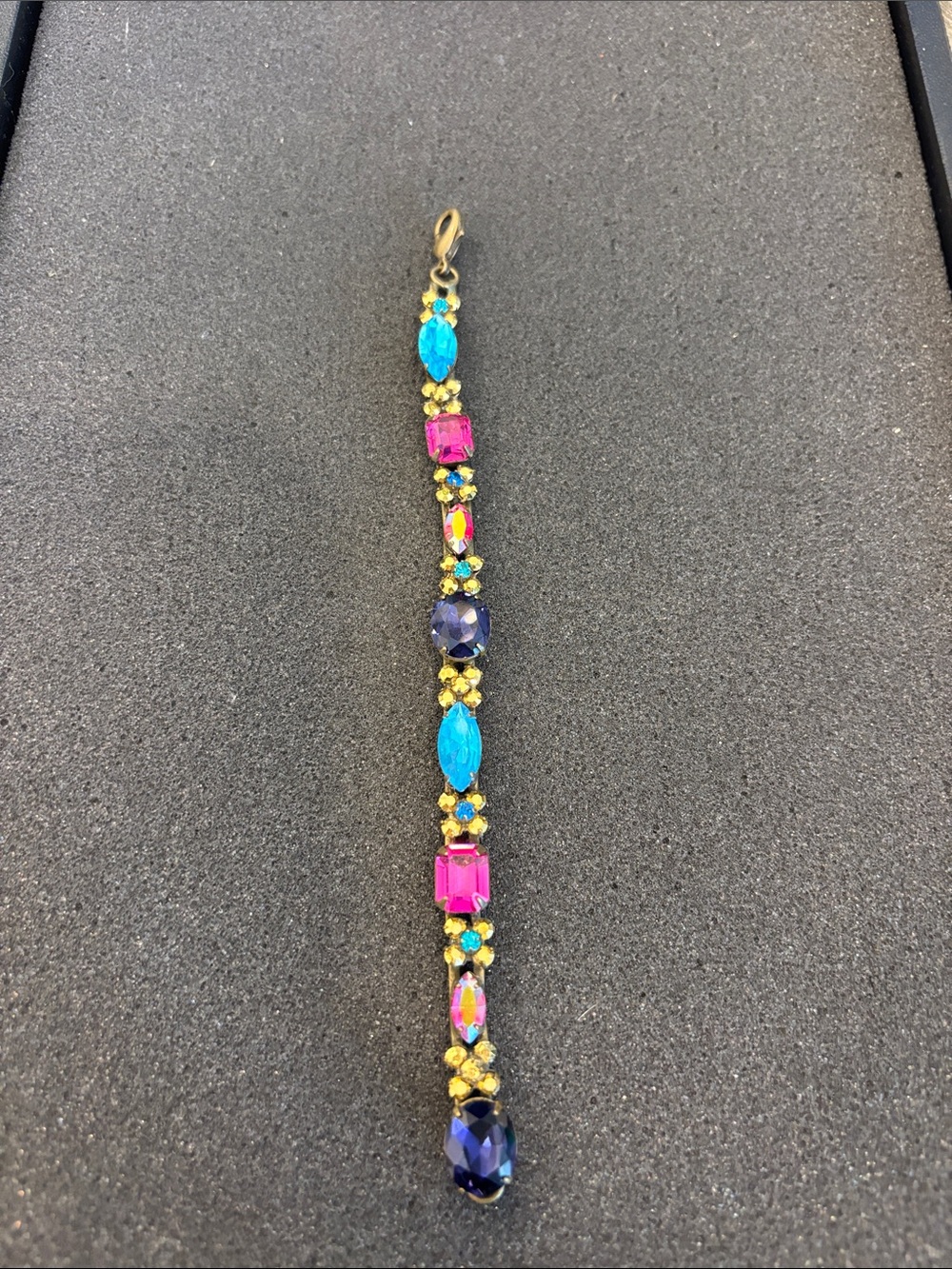 Sorrelli Gold-Tone Bracelet with Blue, Pink & Purple Crystals